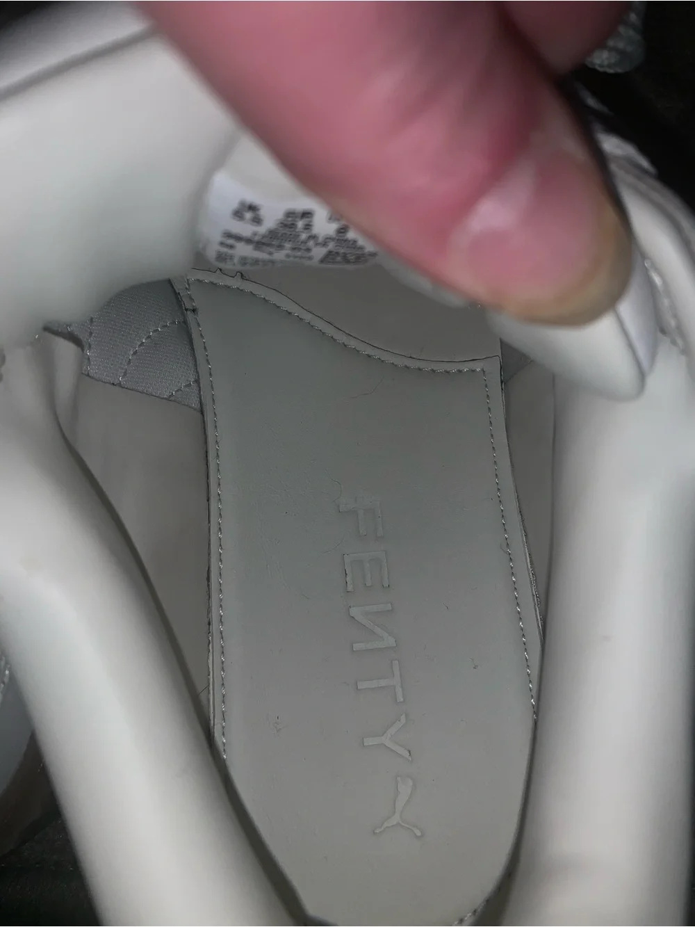 PUMA Fentys by Rhianna White leather Platform Sneakers with Gum Sole
